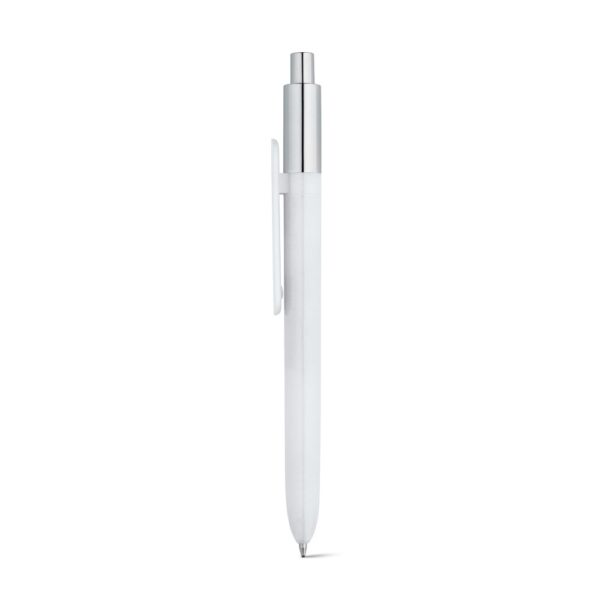 KIWU CHROME. Guľôčkové pero z ABS - Biela