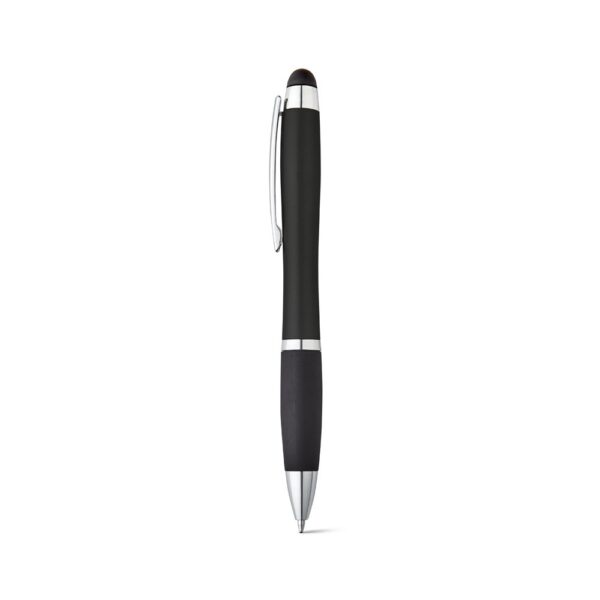 HELIOS. Guľôčkové pero s podsvieteným logom - Čierna