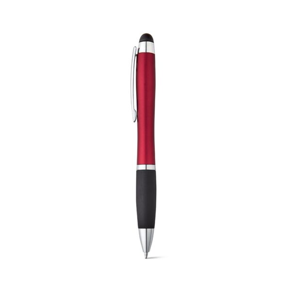 HELIOS. Guľôčkové pero s podsvieteným logom - Červená