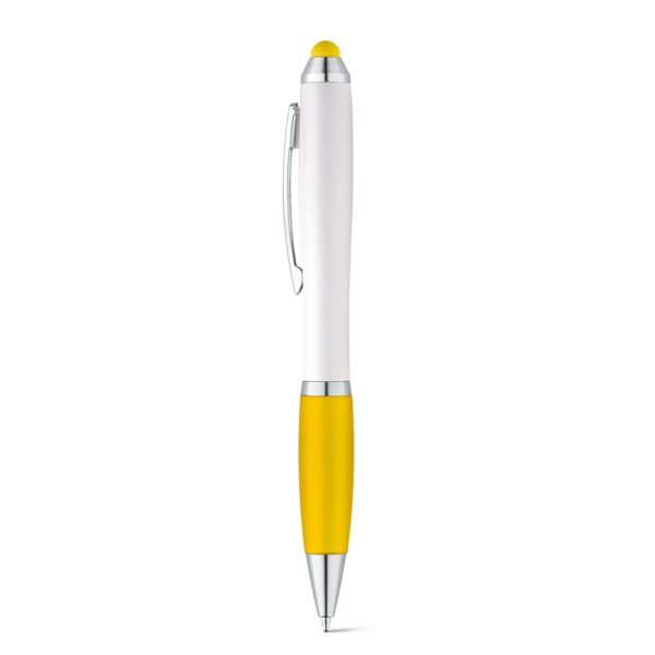 SANS BK. Guľôčkové pero s kovovou sponou - Žltá