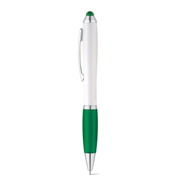 SANS BK. Guľôčkové pero s kovovou sponou - Zelená