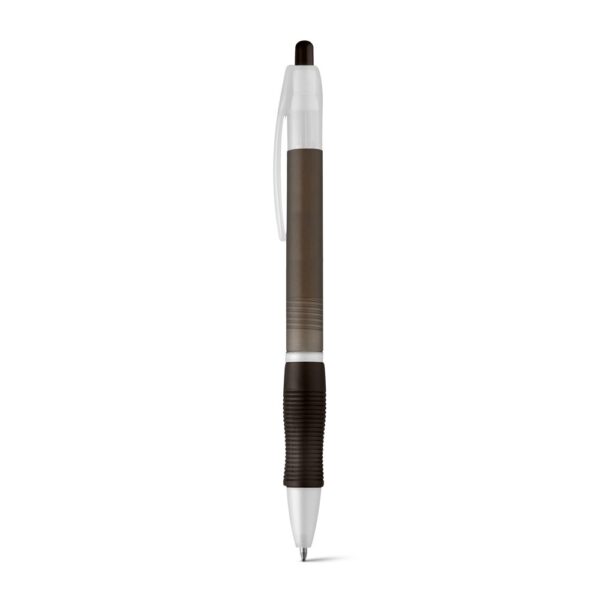 SLIM BK. Guľôčkové pero s protišmykovou rukoväťou - Čierna