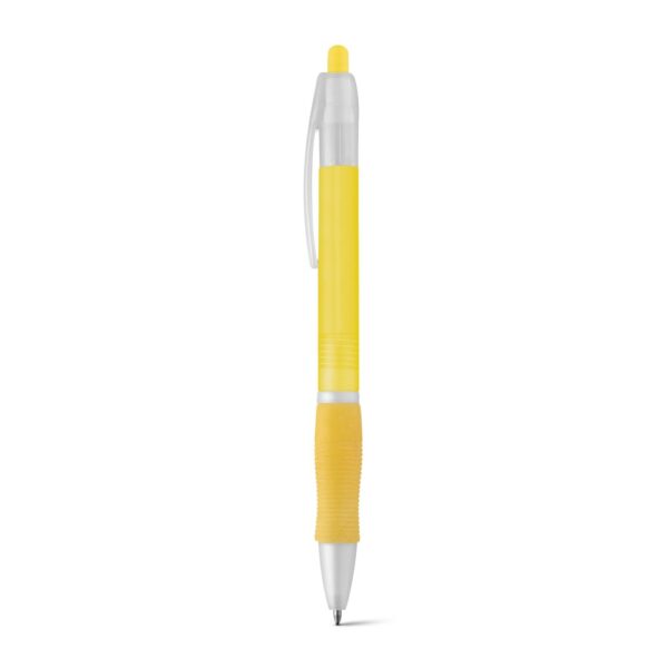 SLIM BK. Guľôčkové pero s protišmykovou rukoväťou - Žltá
