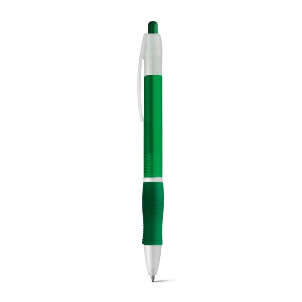 SLIM BK. Guľôčkové pero s protišmykovou rukoväťou - Zelená