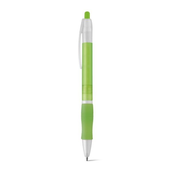 SLIM BK. Guľôčkové pero s protišmykovou rukoväťou - Svetlozelená