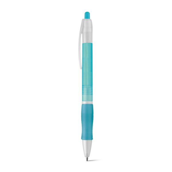 SLIM BK. Guľôčkové pero s protišmykovou rukoväťou - Svetlomodrá