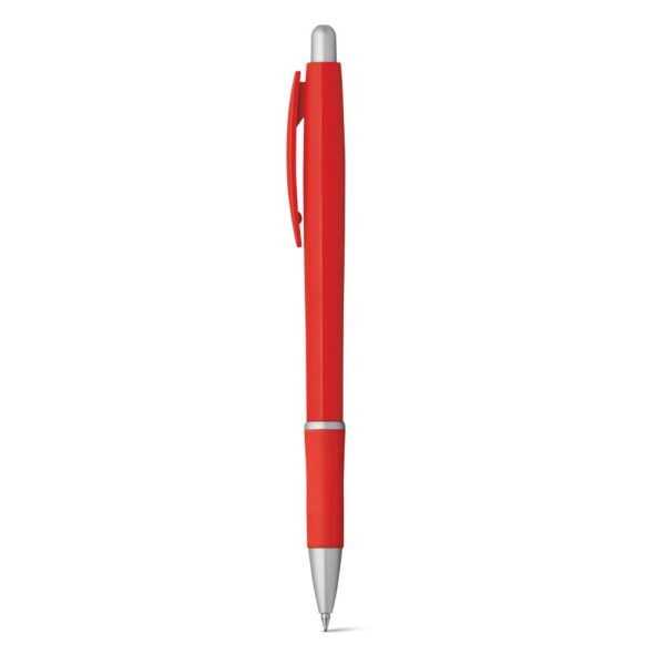 OCTAVIO. Guľôčkové pero s protišmykovou rukoväťou - Červená
