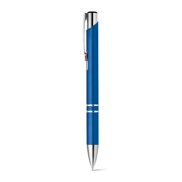 BETA PLASTIC. Guľôčkové pero s kovovou sponou - Modrá