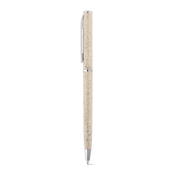DEVIN. Guľôčkové pero z pšeničného slameného vlákna a ABS - Svetlá prírodná