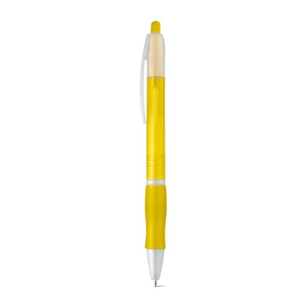 SLIM. Guľôčkové pero s protišmykovou rukoväťou - Žltá