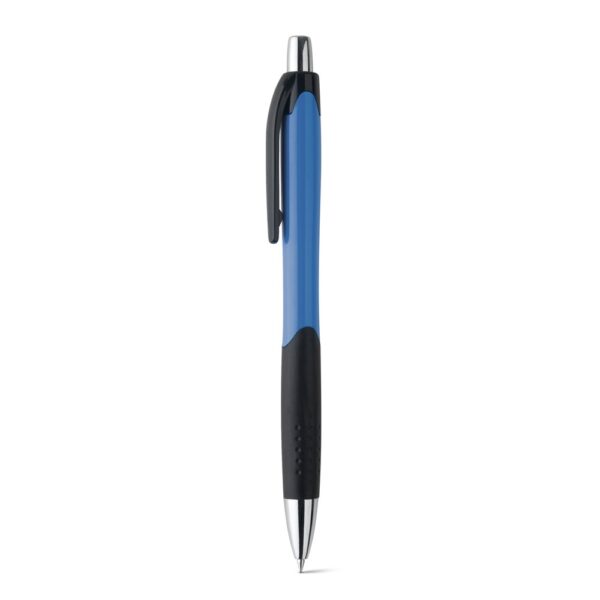 CARIBE. Guľôčkové pero s protišmykovou rukoväťou z ABS - Modrá