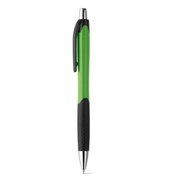 CARIBE. Guľôčkové pero s protišmykovou rukoväťou z ABS - Svetlozelená