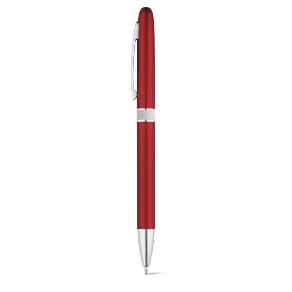 LENA. Guľôčkové pero s kovovou sponou - Červená