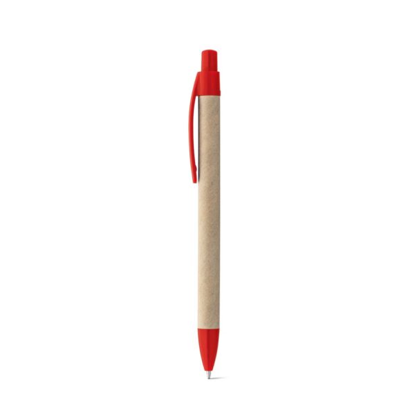REMI. Guľôčkové pero z kraftového papiera - Červená