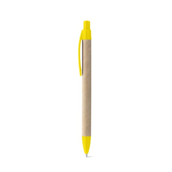 REMI. Guľôčkové pero z kraftového papiera - Žltá