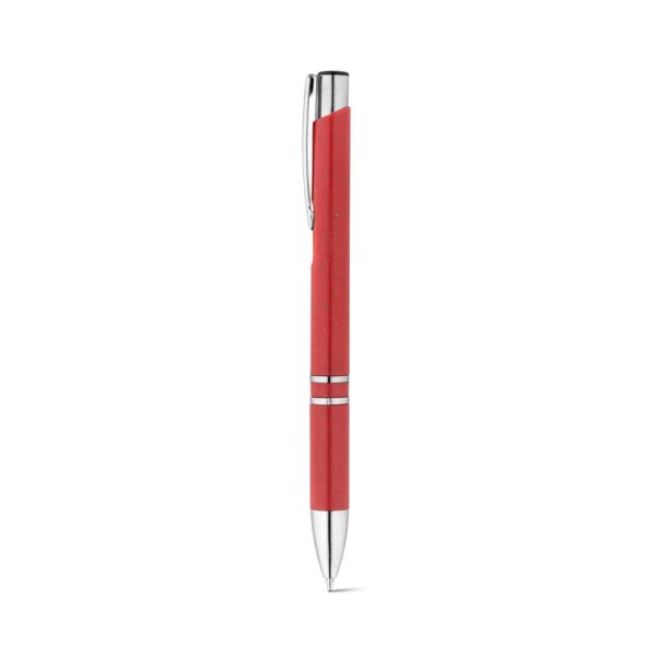 BETA WHEAT. Guľôčkové pero z pšeničného slameného vlákna a ABS - Červená