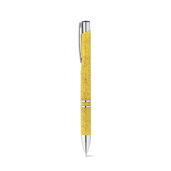 BETA WHEAT. Guľôčkové pero z pšeničného slameného vlákna a ABS - Žltá