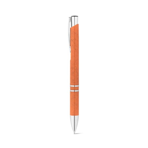 BETA WHEAT. Guľôčkové pero z pšeničného slameného vlákna a ABS - Oranžová