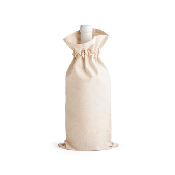 JEROME. 100% bavlnená taška na fľašu - Prírodná