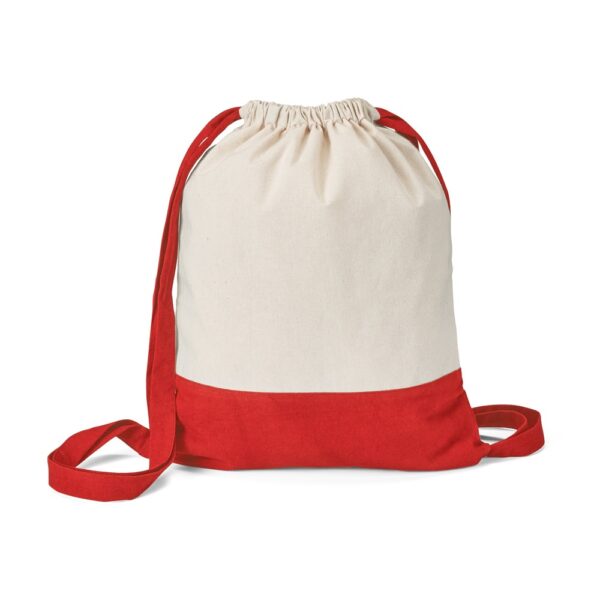 ROMFORD. 100% bavlnený sťahovací batoh - Červená