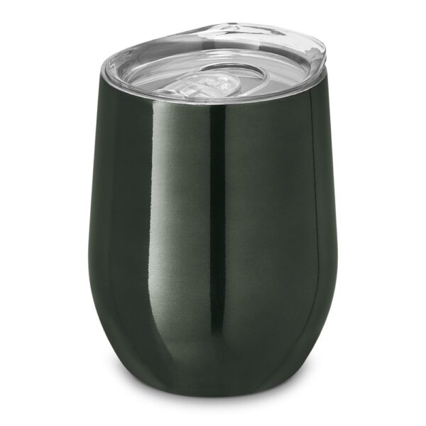 RONDE. Cestovný pohár z nehrdzavejúcej ocele 400 ml - Oceľovo šedá, 400 ml