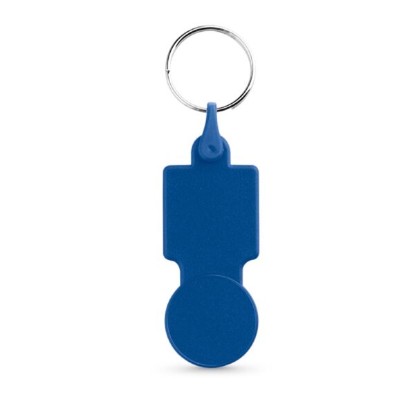 SULLIVAN. Kľúčenka v tvare mince do nákupného vozíka - Modrá