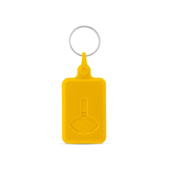 BUS. Kľúčenka v tvare mince do nákupného vozíka - Žltá