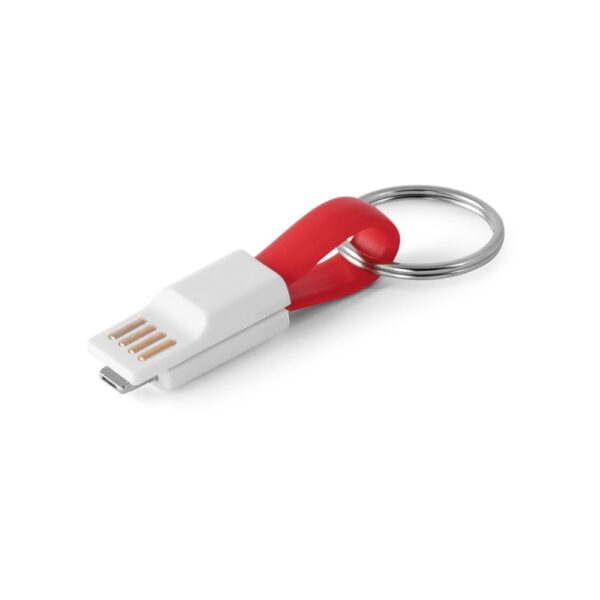 RIEMANN. USB kábel s konektorom 2 v 1 - Červená