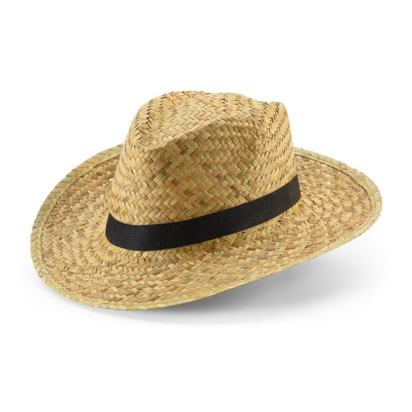 JEAN POLI. Prírodný slamený klobúk - Čierna
