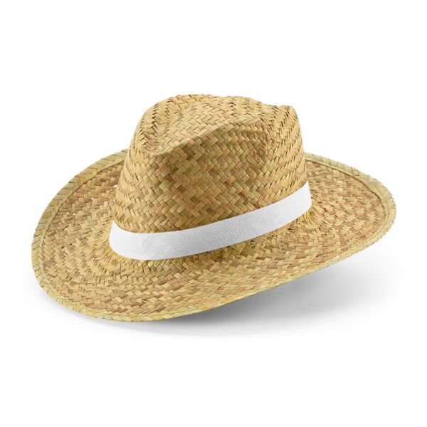JEAN POLI. Prírodný slamený klobúk - Biela