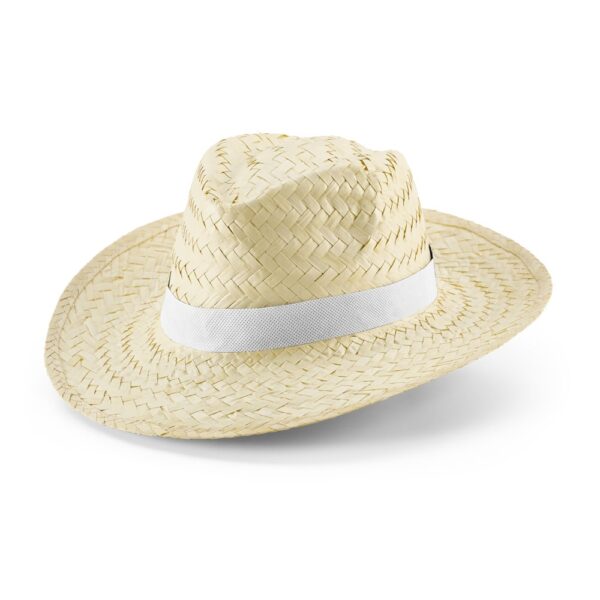 EDWARD POLI. Prírodný slamený klobúk - Biela