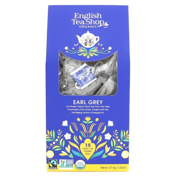 PYRAMID EARL GREY. Čierny čaj Earl Grey - Kráľovská modrá