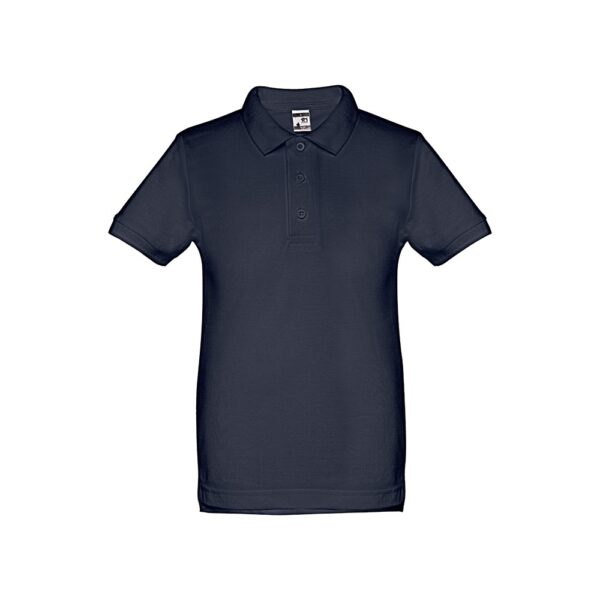 ADAM KIDS. Polo tričko s krátkym rukávom z bavlny pre deti (unisex) - Modrá, 10