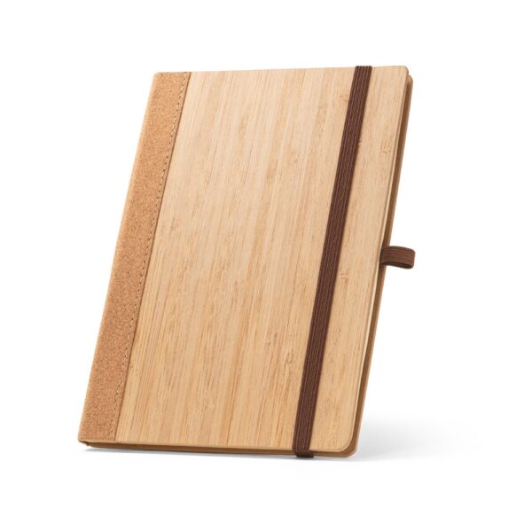 ORWELL. Zápisník formátu A5 s pevnou väzbou v bambusových a korkových listoch - Prírodná