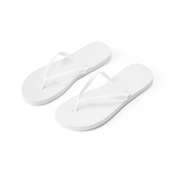 BALI L / XL. Papuče s plne prispôsobiteľnými sublimačnými podrážkami - Biela