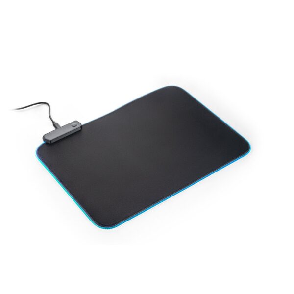 THORNE MOUSEPAD RGB. Podložka pod myš s gumenou základňou - Čierna