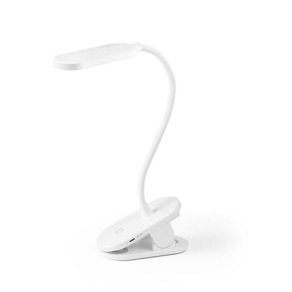 NESBIT II. Prenosná stolová lampa z recyklovaného ABS - Biela