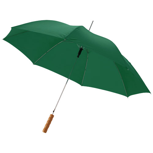 23" deštník Lisa s automatickým otvíráním a dřevěnou rukojetí - Zelená