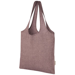 Trendy nákupní taška z recyklované bavlny s gramáží 150 g/m² s obsahem 7 litrů Pheebs - Vresová bordová