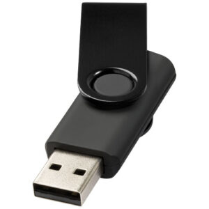 USB disk Rotate-metallic, 4 GB - Čierna
