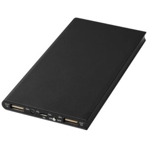 Hliníková powerbanka Plate 8000 mAh - Čierna