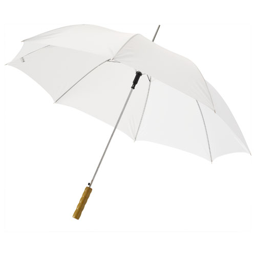 23" deštník Lisa s automatickým otvíráním a dřevěnou rukojetí - Biela