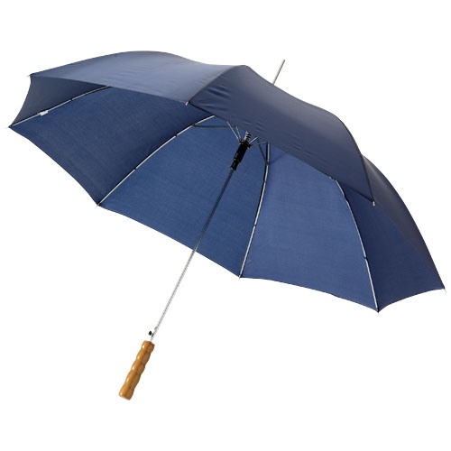 23" deštník Lisa s automatickým otvíráním a dřevěnou rukojetí - Námornícka modrá