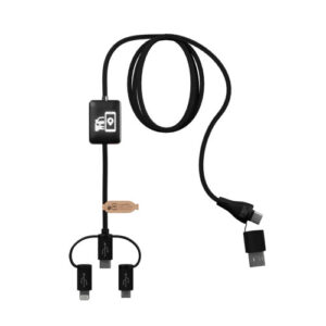 SCX.design C48 CarPlay nabíjací kábel 5 v 1 - Čierna