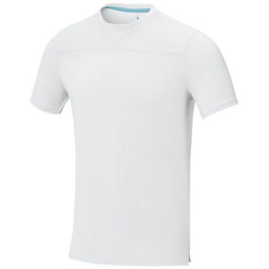 Borax Pánske tričko cool fit z recyklátu GRS s krátkym rukávom - Biela, 3XL