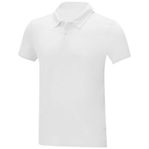 Deimos, pánske polo cool fit s krátkym rukávom - Biela, 5XL