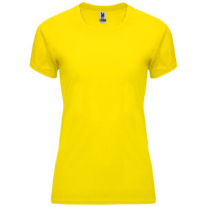 Bahrain dámske športové tričko s krátkym rukávom - Žltá, 2XL
