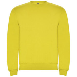 Clasica unisex sveter s výstrihom crewneck - Žltá, 3XL