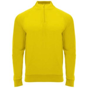 Epiro unisex mikina s dlhým rukávom a štvrtinovým zipsom - Žltá, 2XL