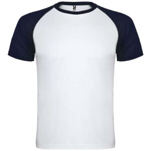 Indianapolis unisex športové tričko s krátkym rukávom - Biela / Námornícka modrá, 3XL